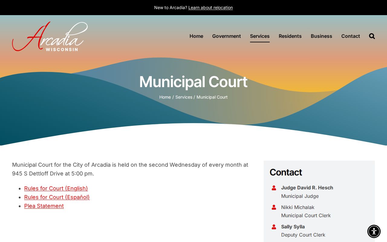 Arcadia and Trempealeau County court records with Municipal Court information